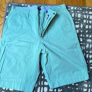 Mint green flat front short